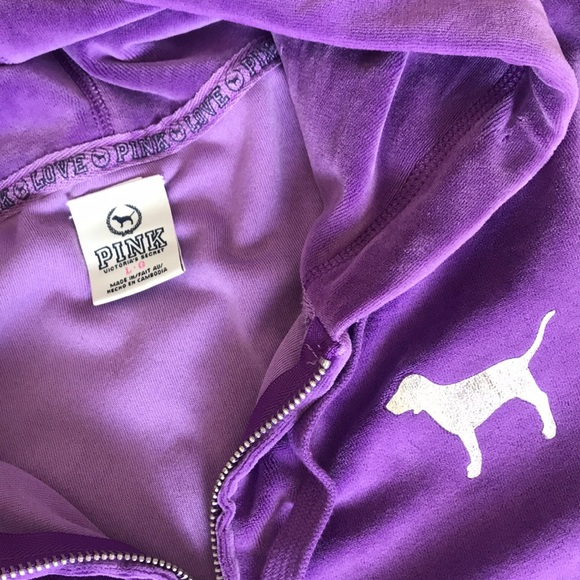 Vintage Vs Pink plush velour tracksuit set - Picture 11 of 16